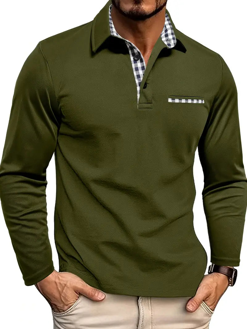 Barnaby | Checked Long-Sleeve Polo