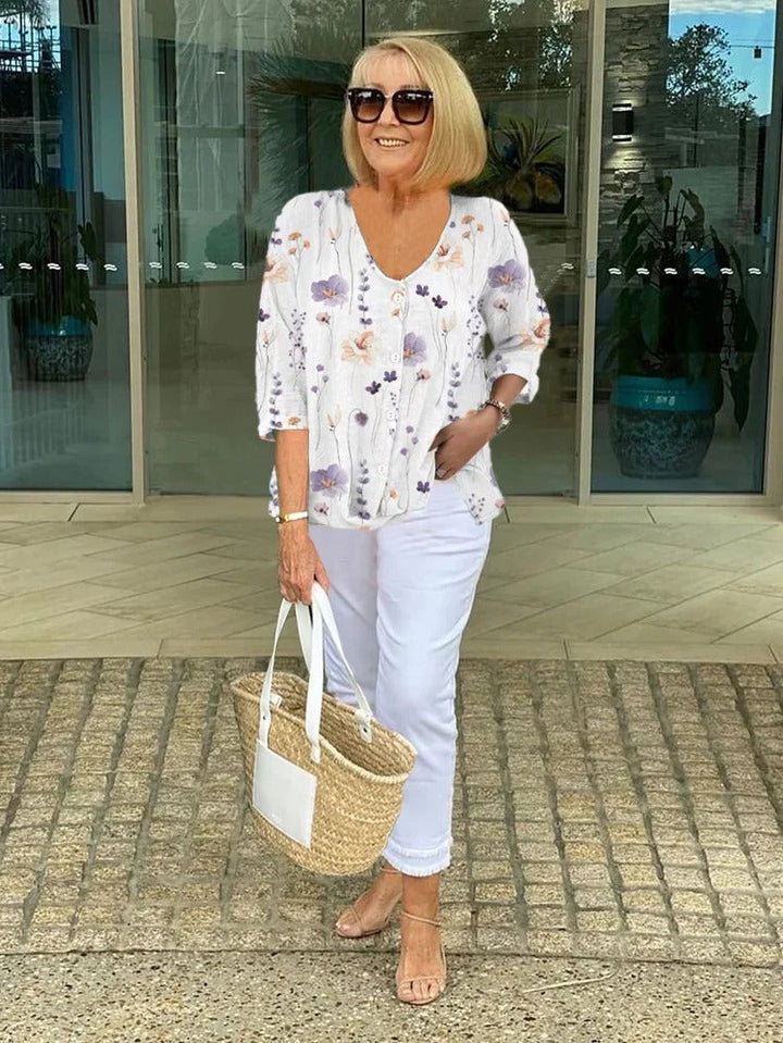 Felicity | Floral Button Blouse