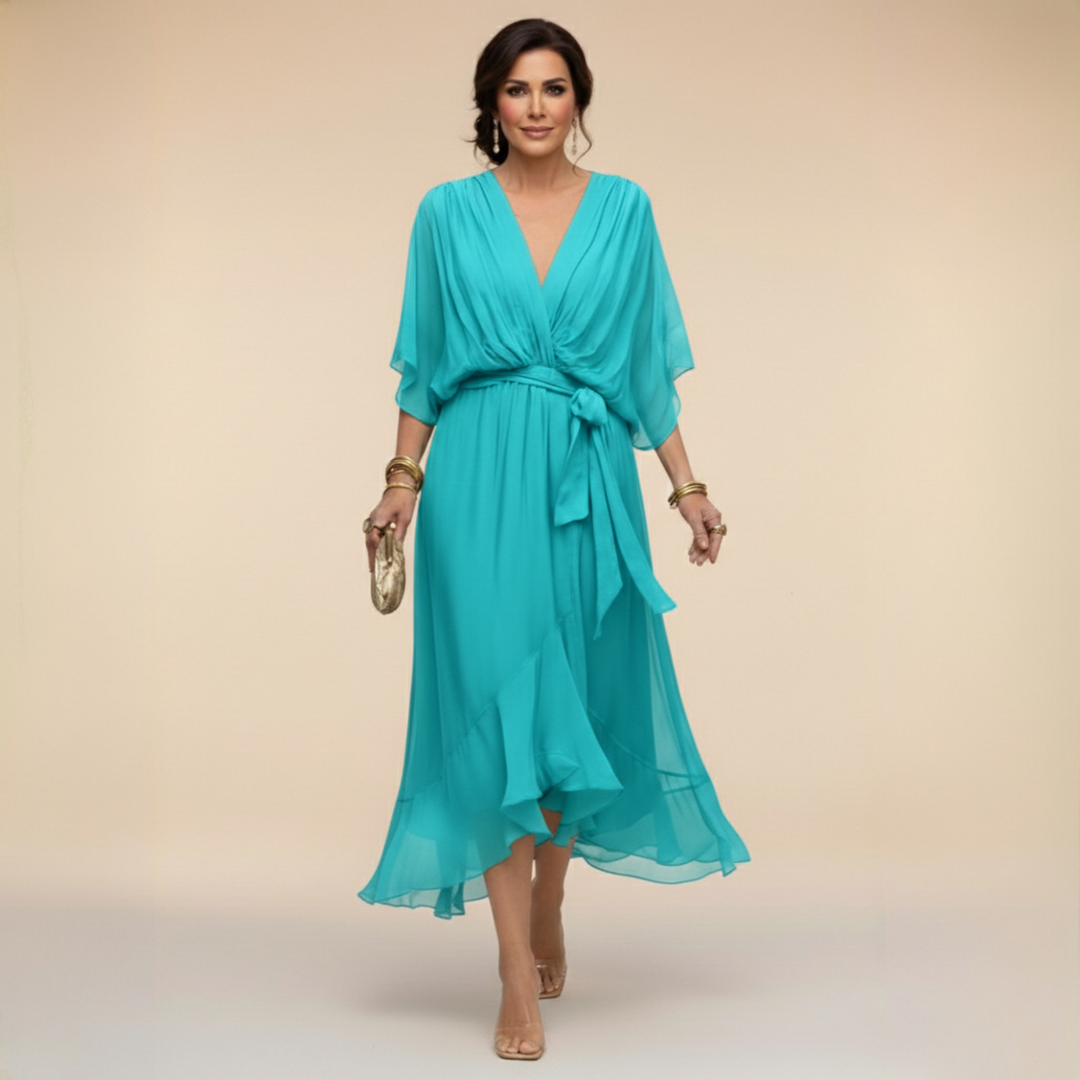 Claremont Dress with Soft Flow and Flattering Neckline