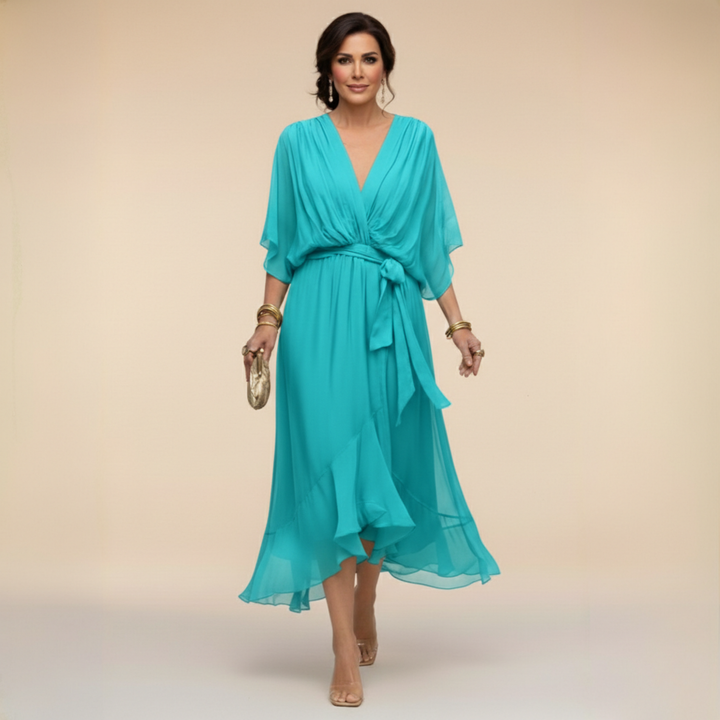Claremont Dress with Soft Flow and Flattering Neckline