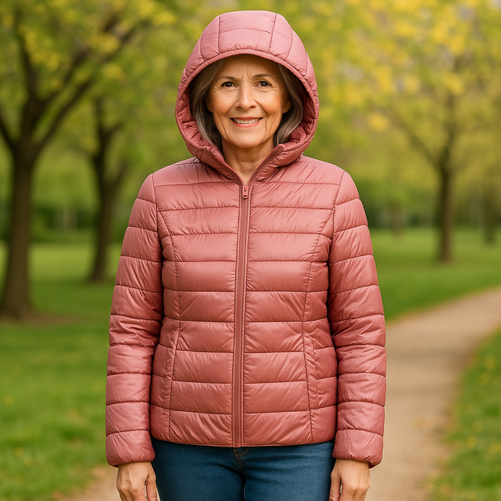 Metta Transitional Padded Jacket | Salmon