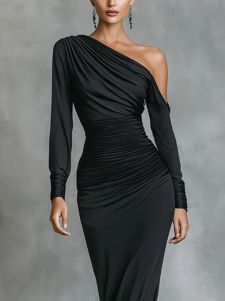 IMME | SATIN RUCHED MERMAID DRESS