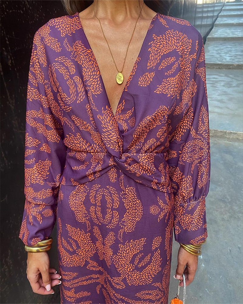 SERENA™ Flattering Comfort Wrap Maxi Dress