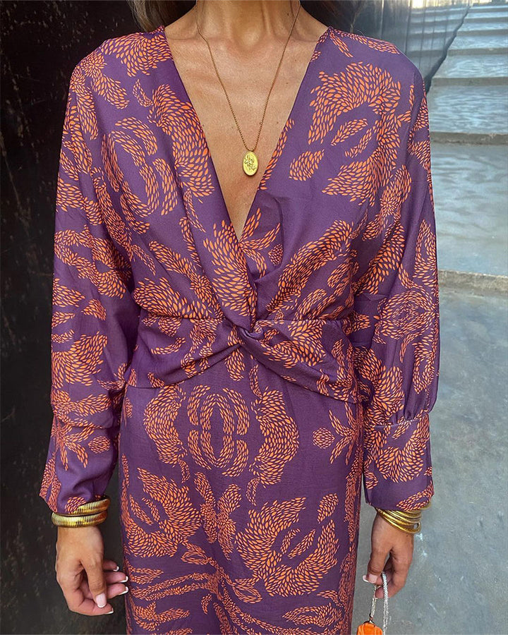 SERENA™ Flattering Comfort Wrap Maxi Dress