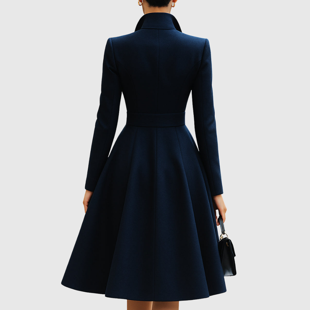 Eleanor | Navy Tailored Fit Coat Dress