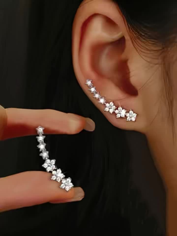 Elena | Light Catching Floral Earrings