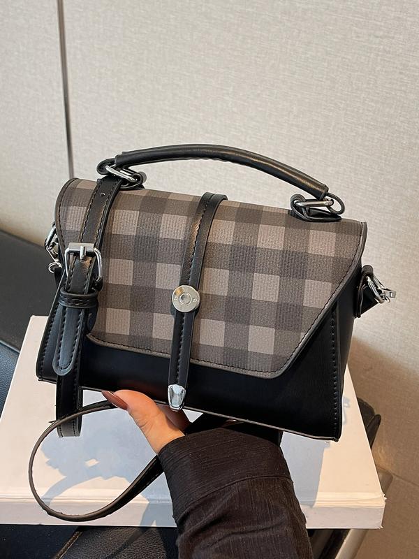 ALWINA™ - TRENDY CONTRAST STITCHING SMALL SQUARE SHOULDER BAG