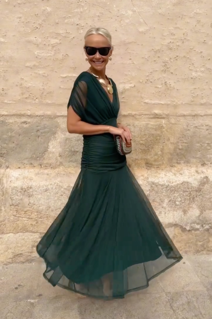 Eleanor Grace V-Neck Maxi Dress