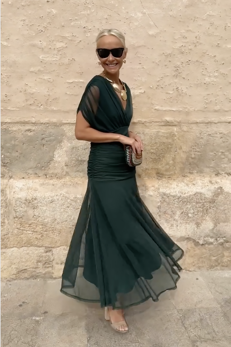 Eleanor Grace V-Neck Maxi Dress