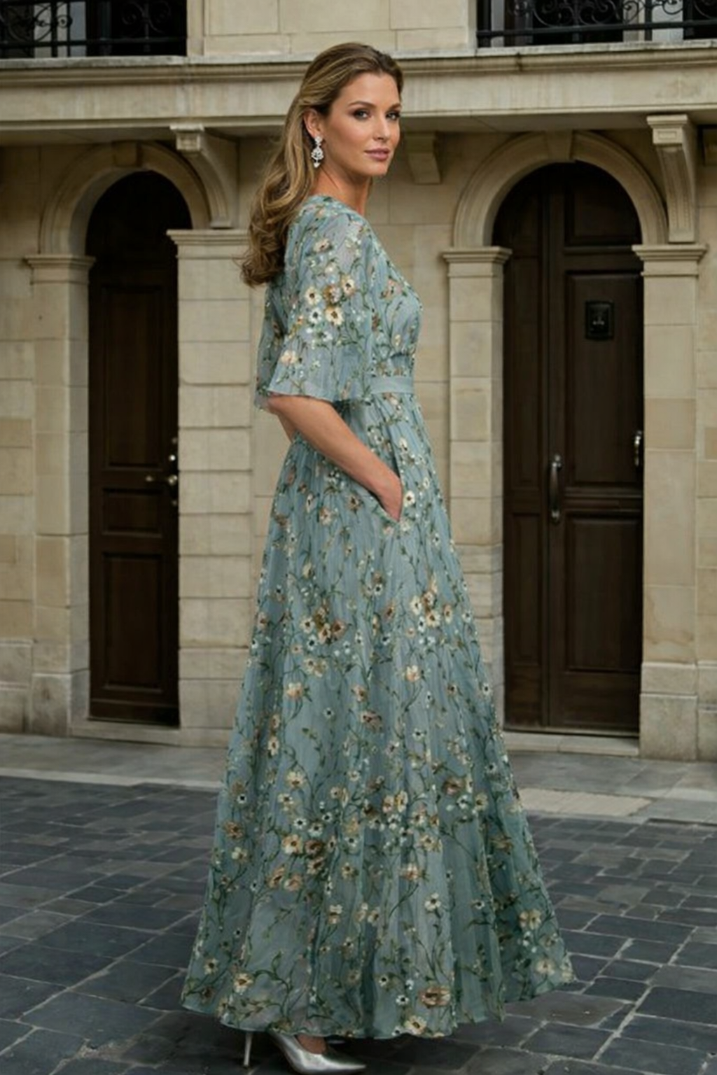 Hazel - Elegant V-Neck Boho Dress