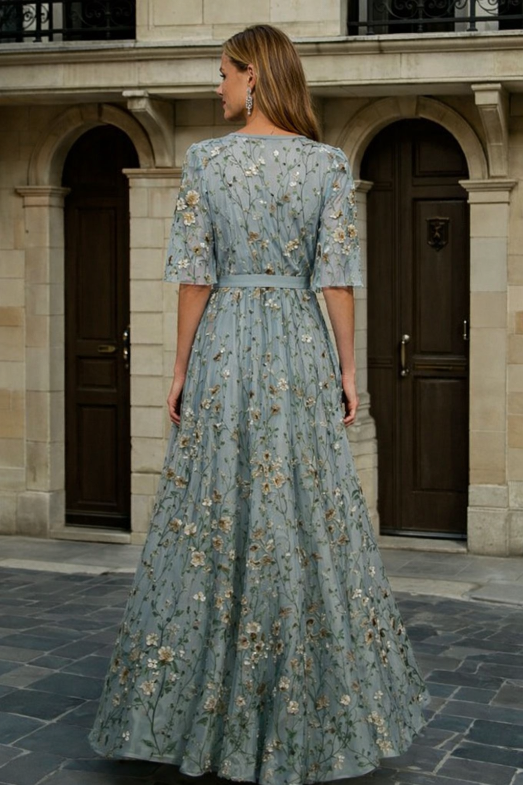 Hazel - Elegant V-Neck Boho Dress