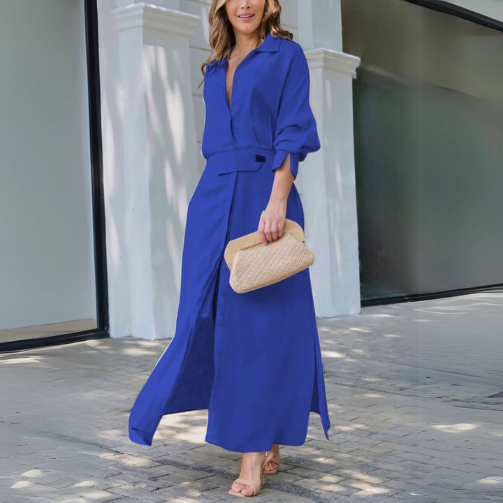Elena – Effortless Linen Grace Maxi Dress