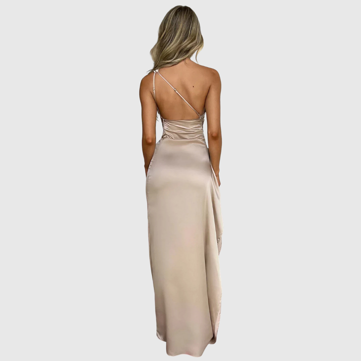 ARALUEN | DRAPE SATIN EVENING GOWN