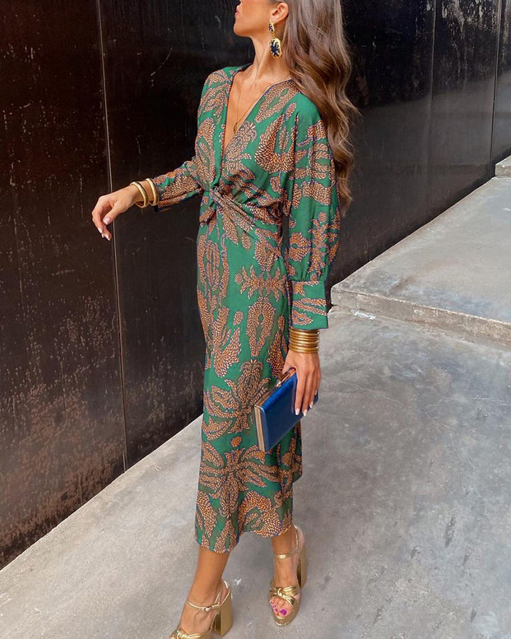 SERENA™ Flattering Comfort Wrap Maxi Dress