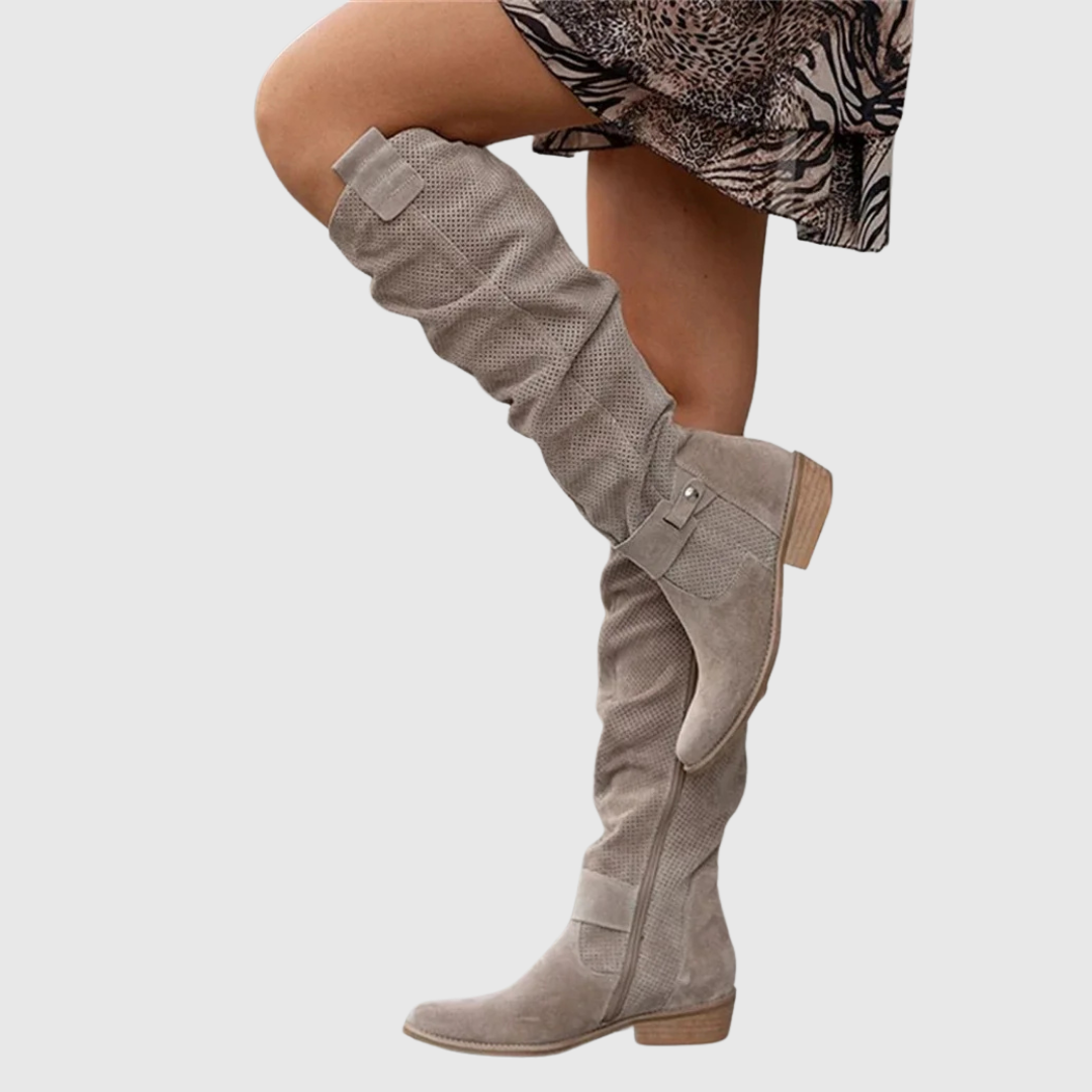 Elvoria | Luxe Knee-High Leather Boots
