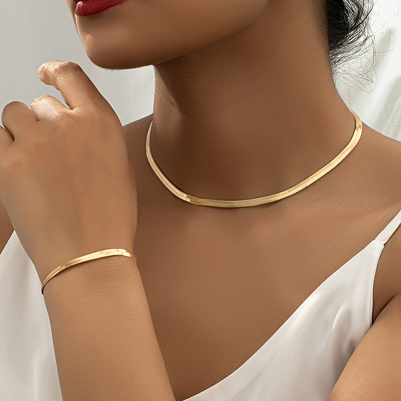 VINTAGE SNAKE CHAIN NECKLACE SET