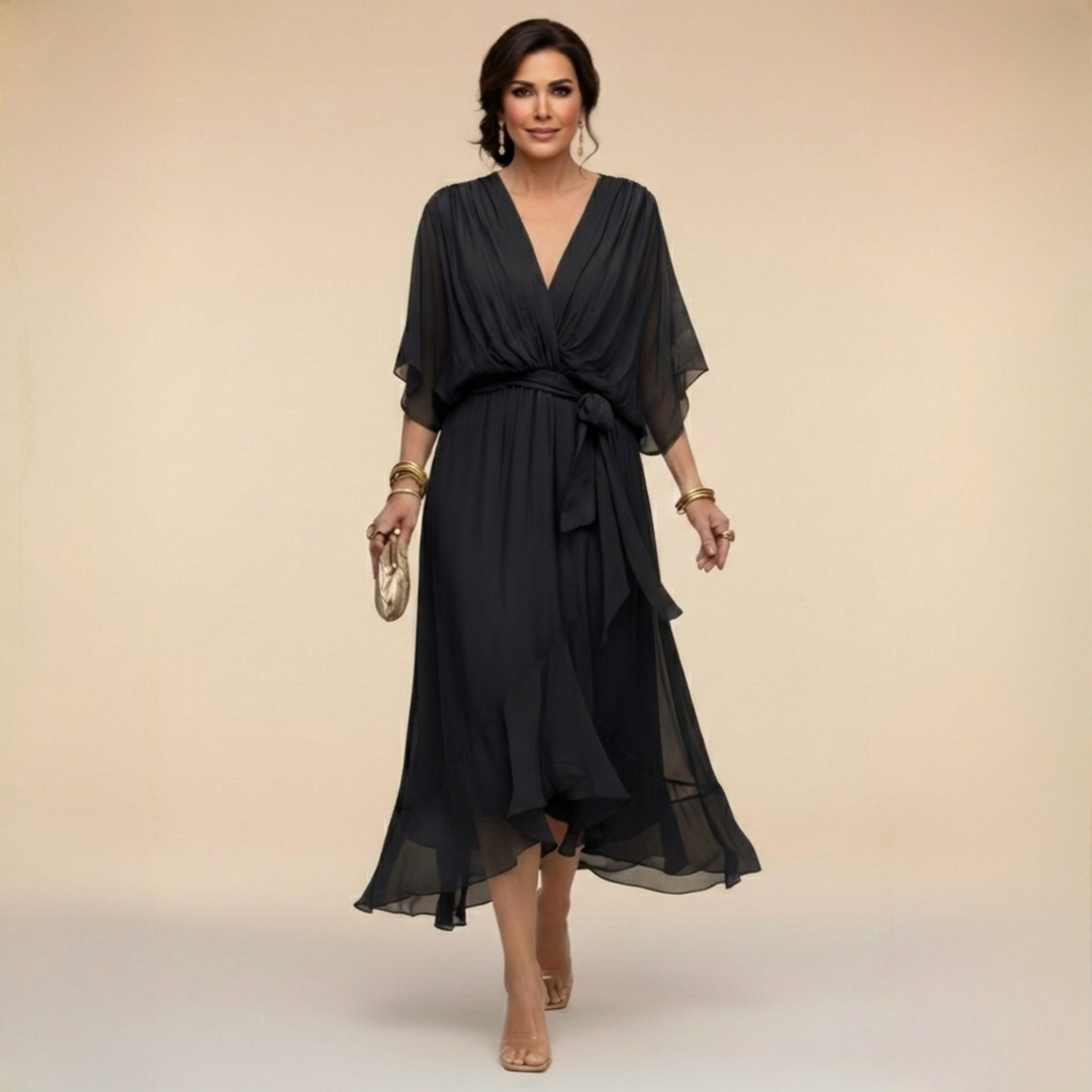 Claremont Dress with Soft Flow and Flattering Neckline