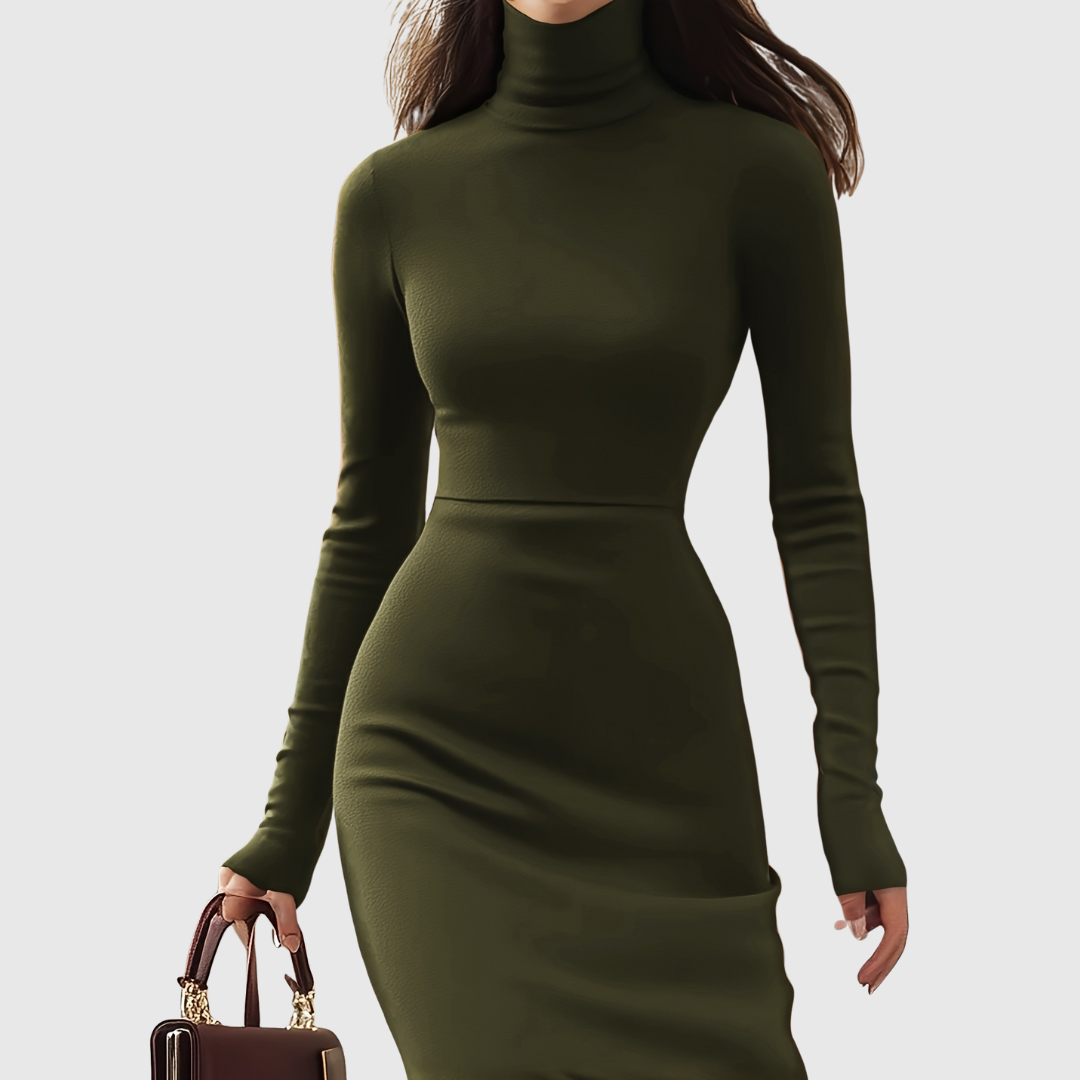 IESLA | HIGH NECK TIGHT-FASHION DRESS
