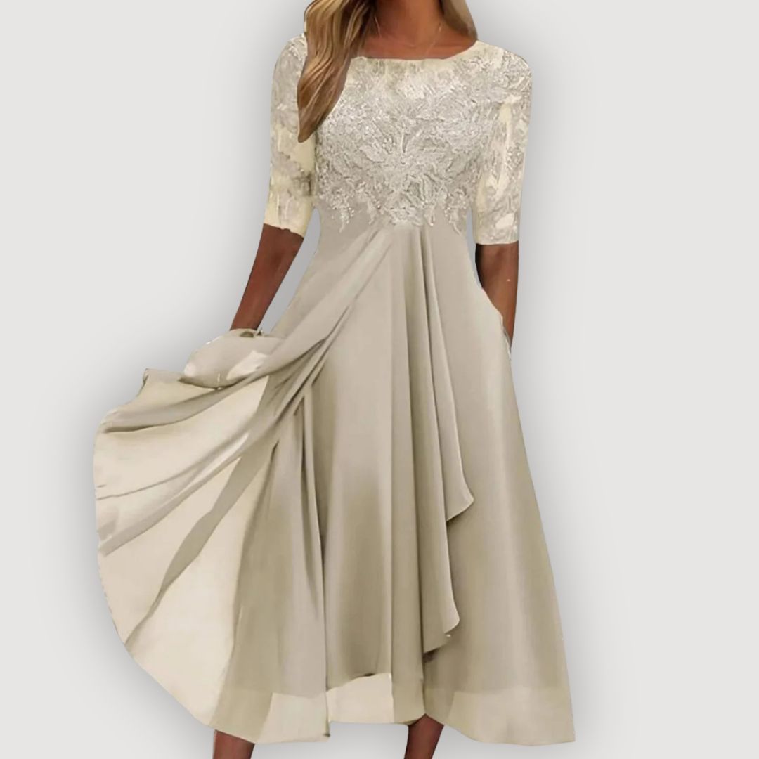 Hawthorne Midi Dress with Soft Shape and Gentle Definition