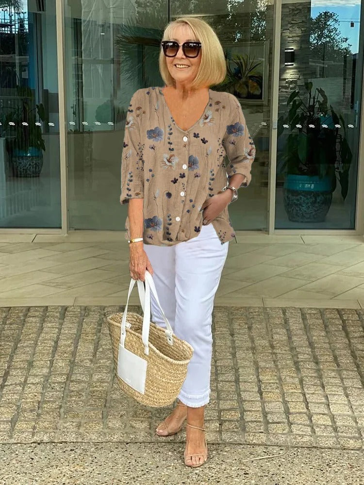Felicity | Floral Button Blouse