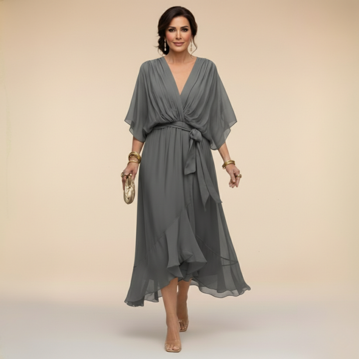 Claremont Dress with Soft Flow and Flattering Neckline