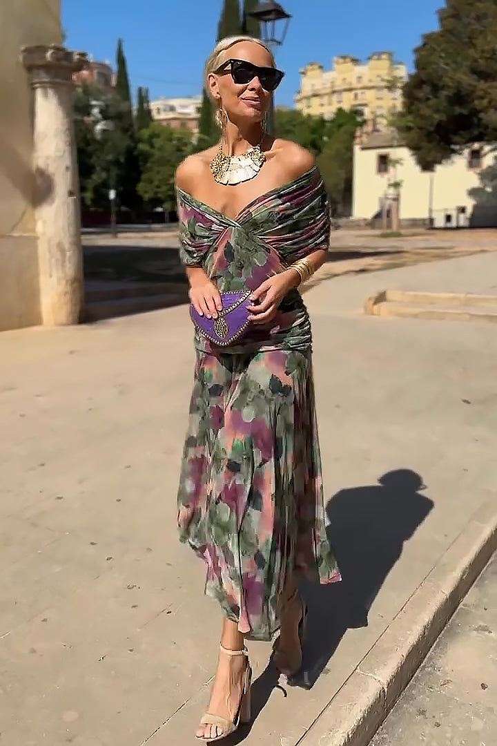 Eleanor Grace V-Neck Maxi Dress