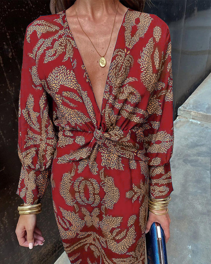 SERENA™ Flattering Comfort Wrap Maxi Dress