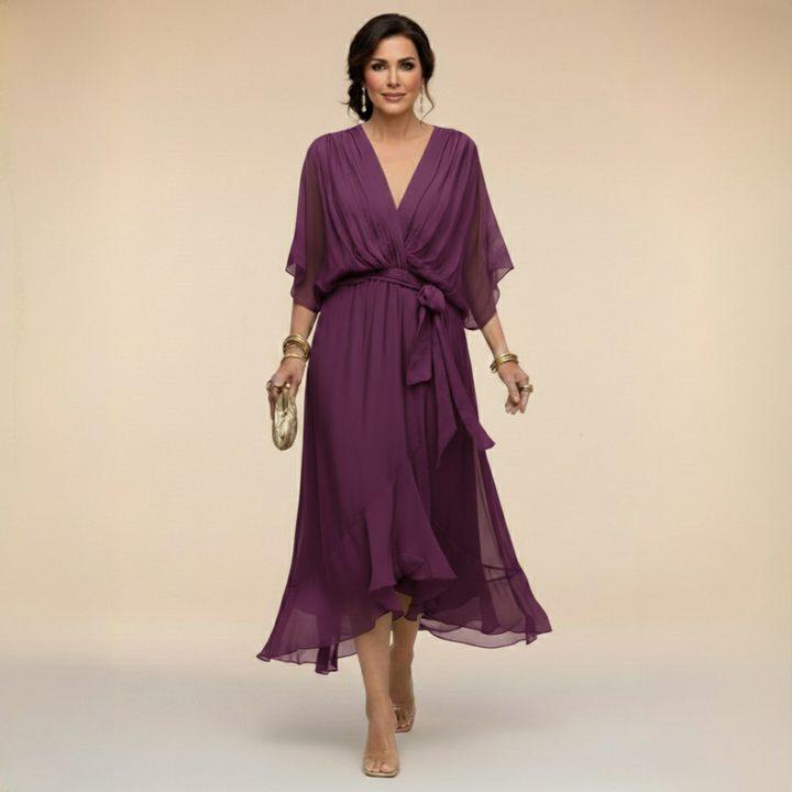 Claremont Dress with Soft Flow and Flattering Neckline