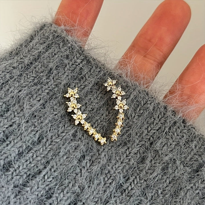 Elena | Light Catching Floral Earrings