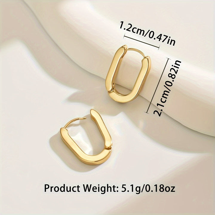 GEOMETRIC GOLD HOOP EARRINGS