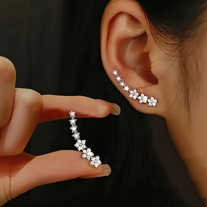Elena | Light Catching Floral Earrings