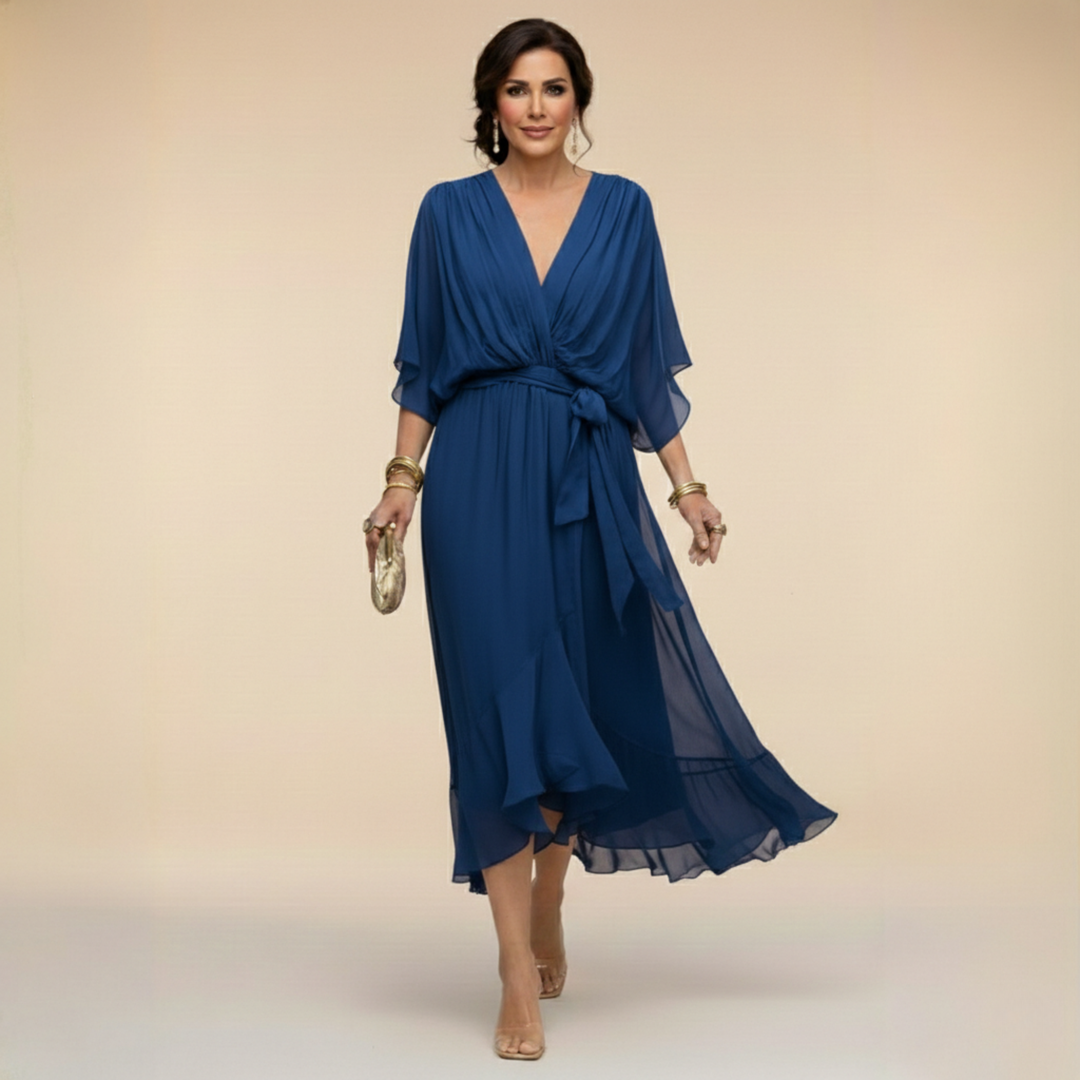 Claremont Dress with Soft Flow and Flattering Neckline