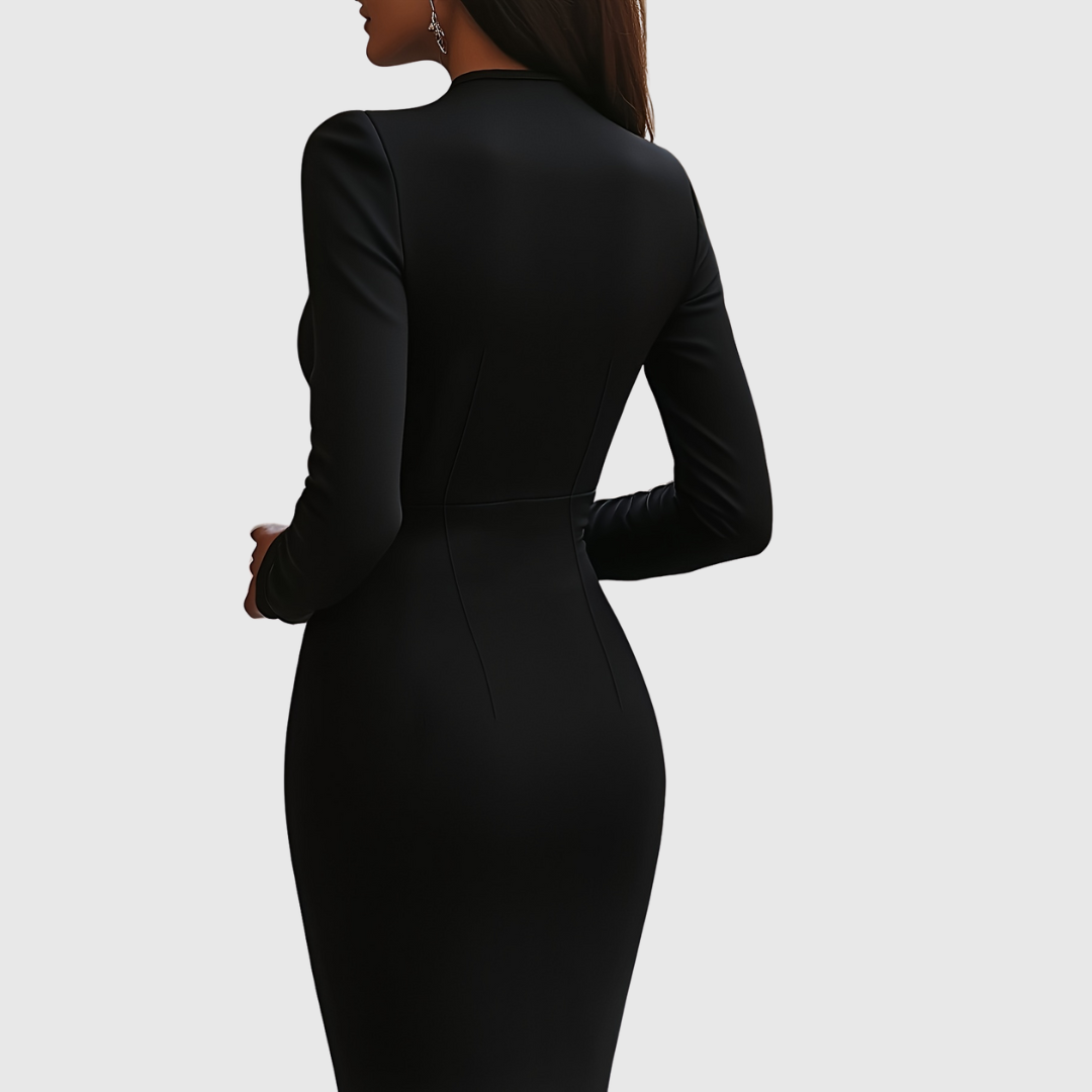 ARABELLA | ELEGANT V-NECK DRESS