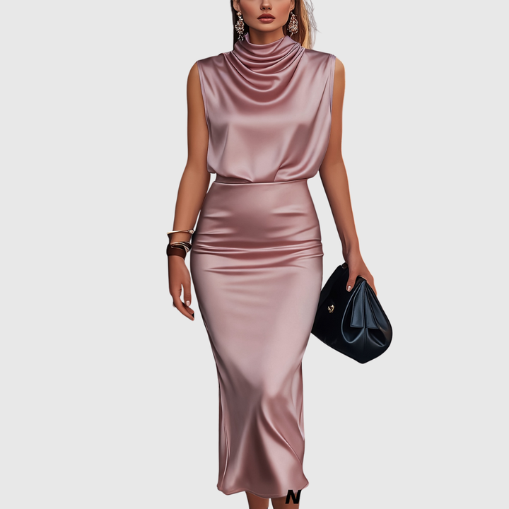EDEM | SATIN TOP & SKIRT SET