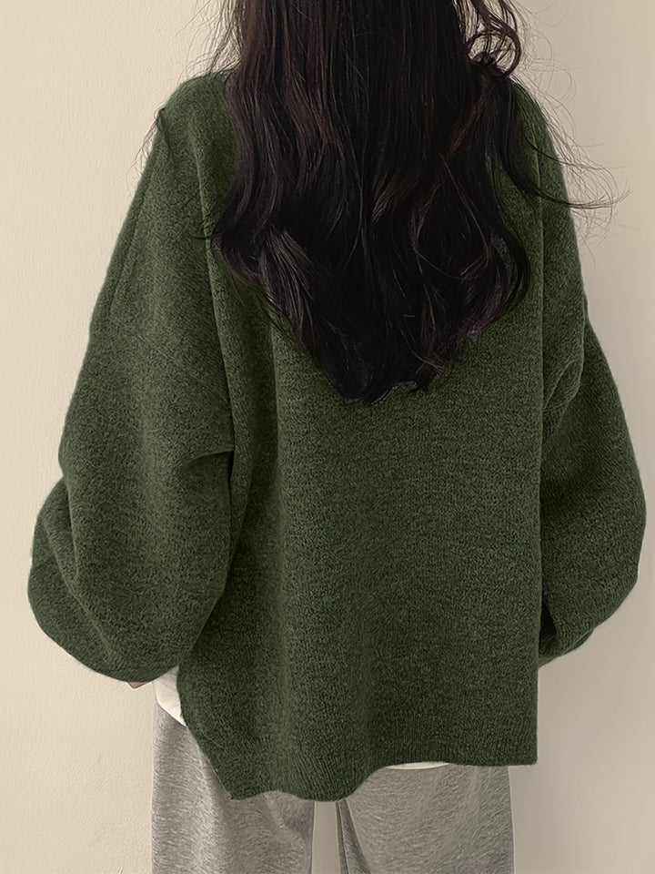 EVERLIGHT | SPLIT DETAIL CASUAL SWEATER