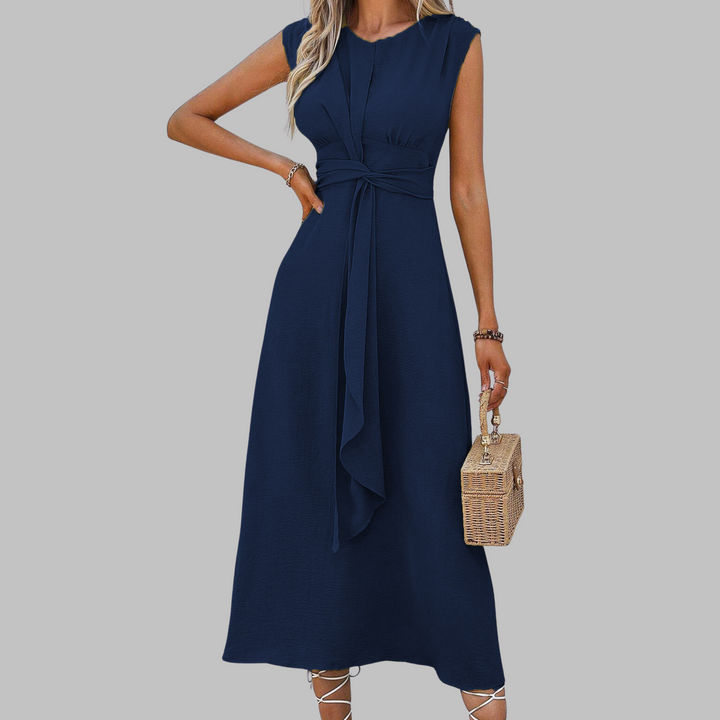 GRACE™ – Elegant Waist-Draped Maxi Dress
