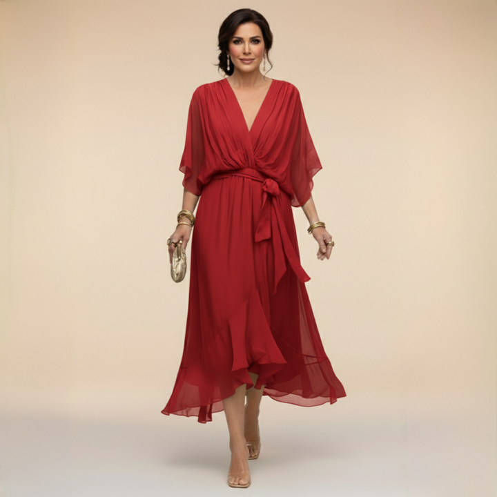 Claremont Dress with Soft Flow and Flattering Neckline
