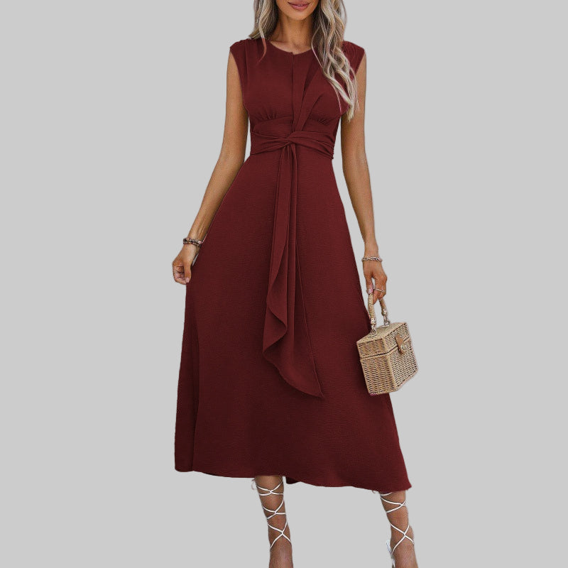 GRACE™ – Elegant Waist-Draped Maxi Dress
