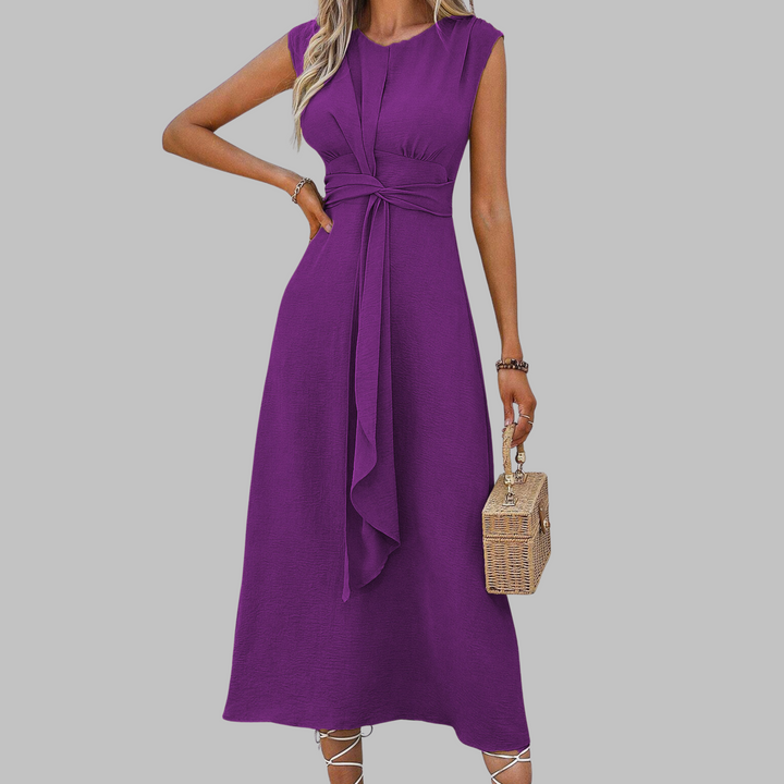 GRACE™ – Elegant Waist-Draped Maxi Dress