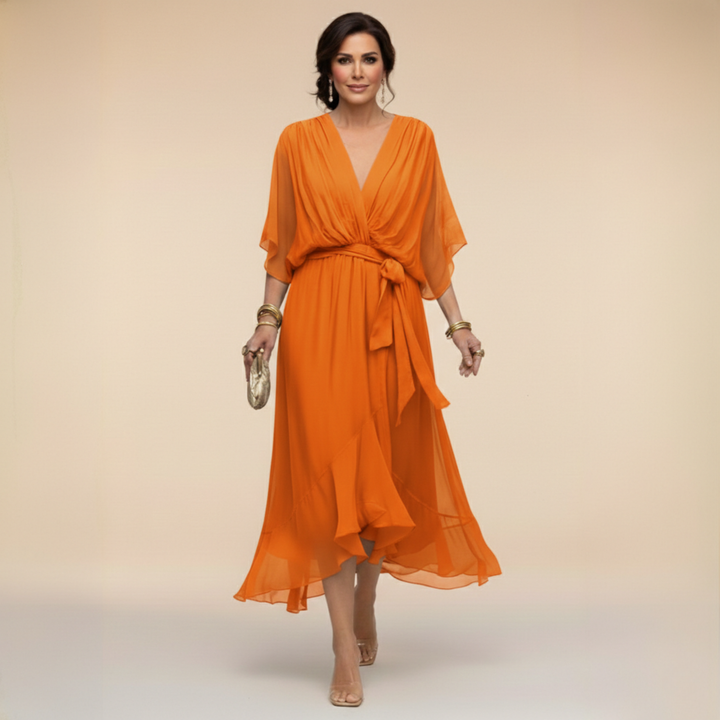 Claremont Dress with Soft Flow and Flattering Neckline