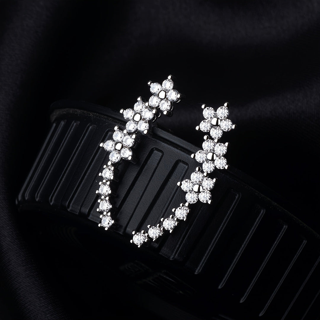 Elena | Light Catching Floral Earrings