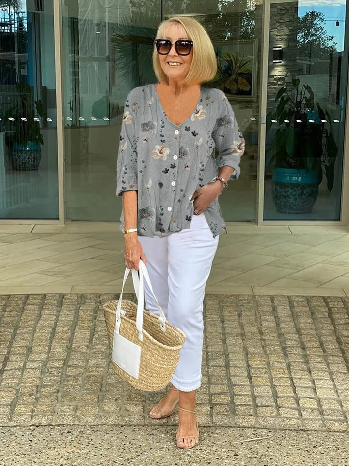Felicity | Floral Button Blouse
