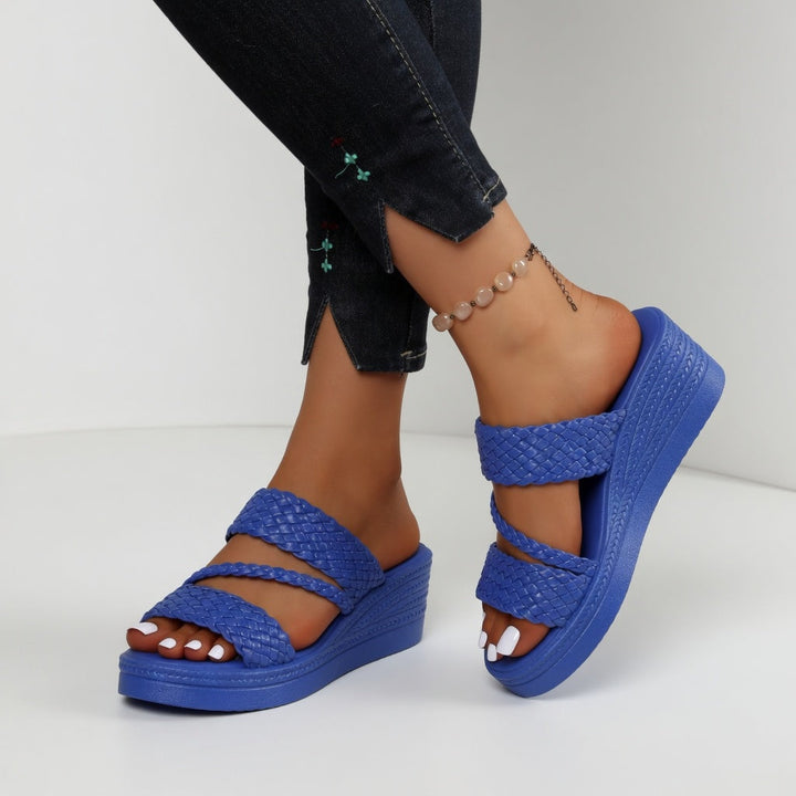 Bramley | The Woven Crossover Wedge Mule