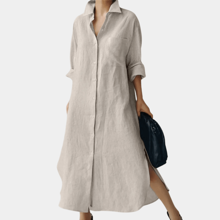 Oversized Linen Shirt Dress  | Lightweight & Breathable