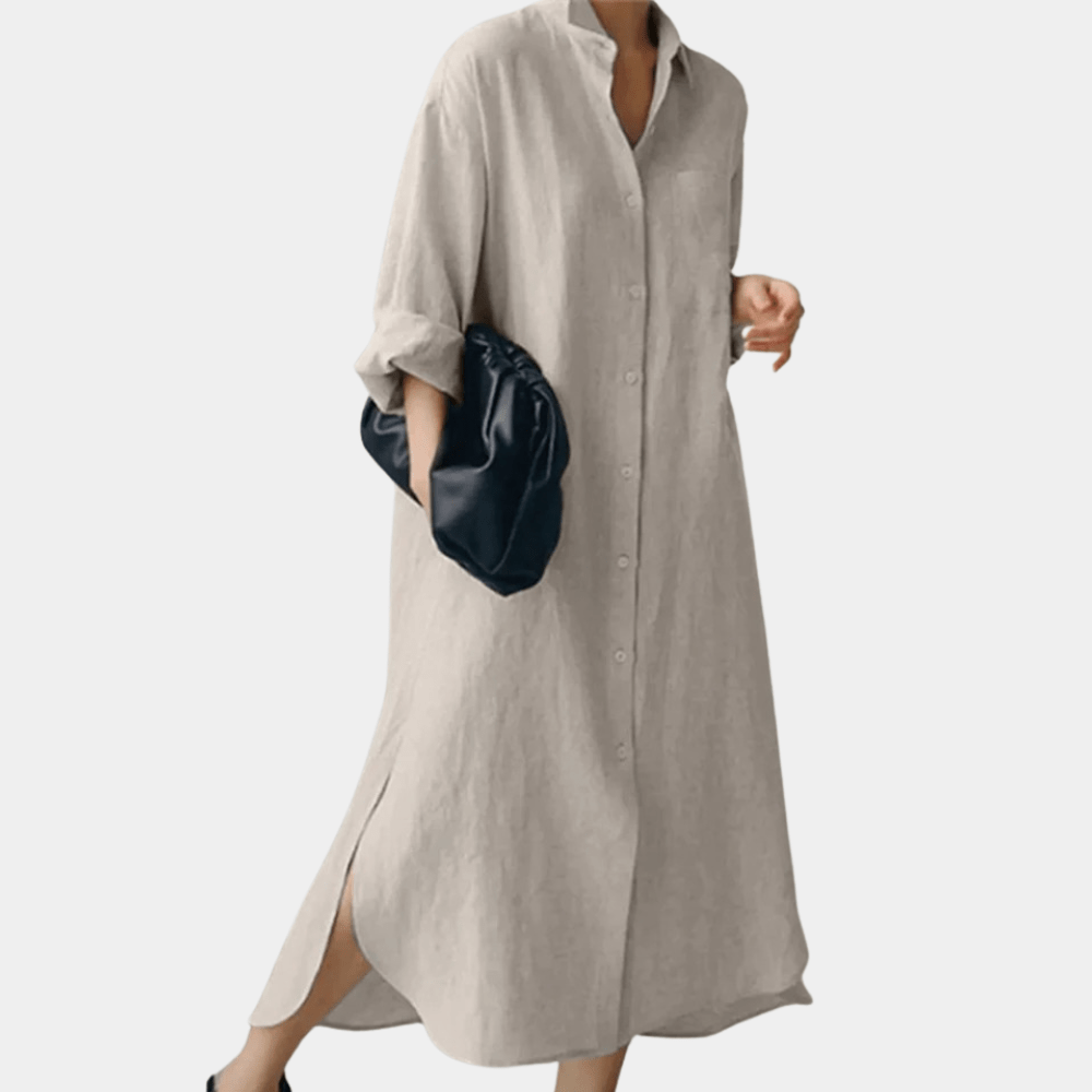 Oversized Linen Shirt Dress  | Lightweight & Breathable