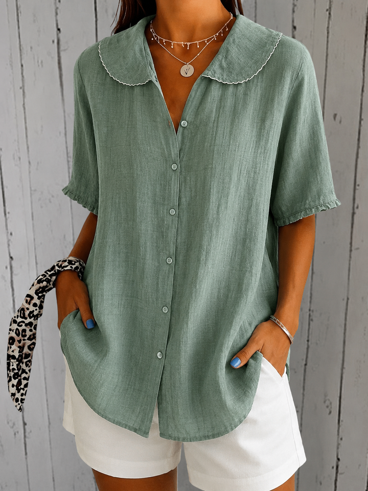 Winifred | The Scalloped Collar Airy Blouse