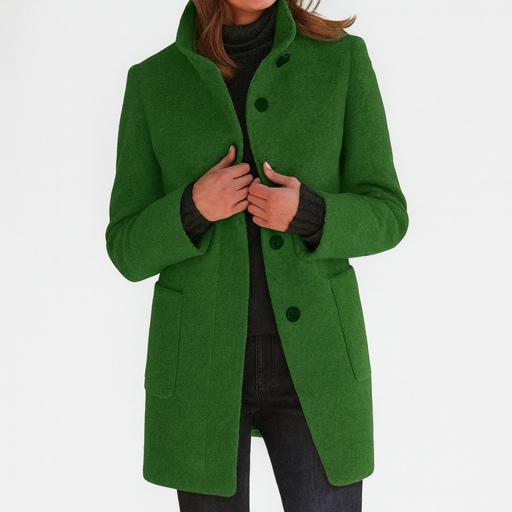 Marlow Grace | High Collar Wool Blend Jacket