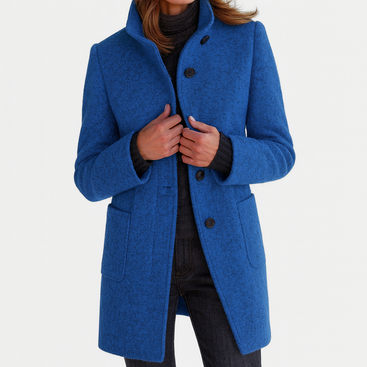 Marlow Grace | High Collar Wool Blend Jacket