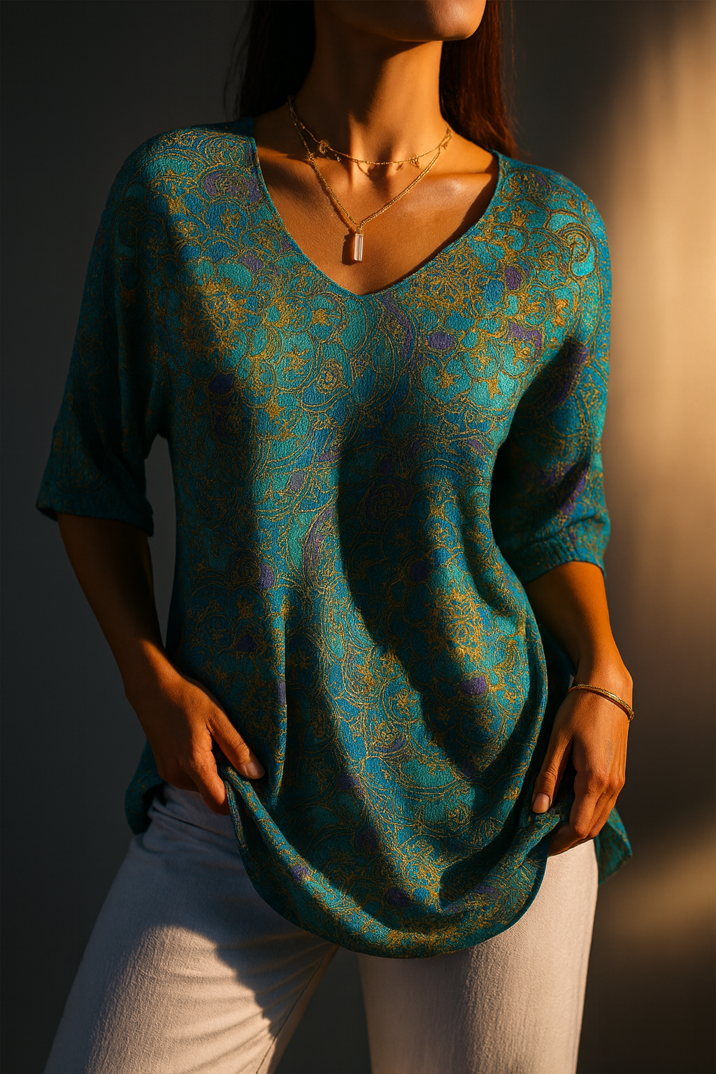Millicent | Retro Print Pullover Knit