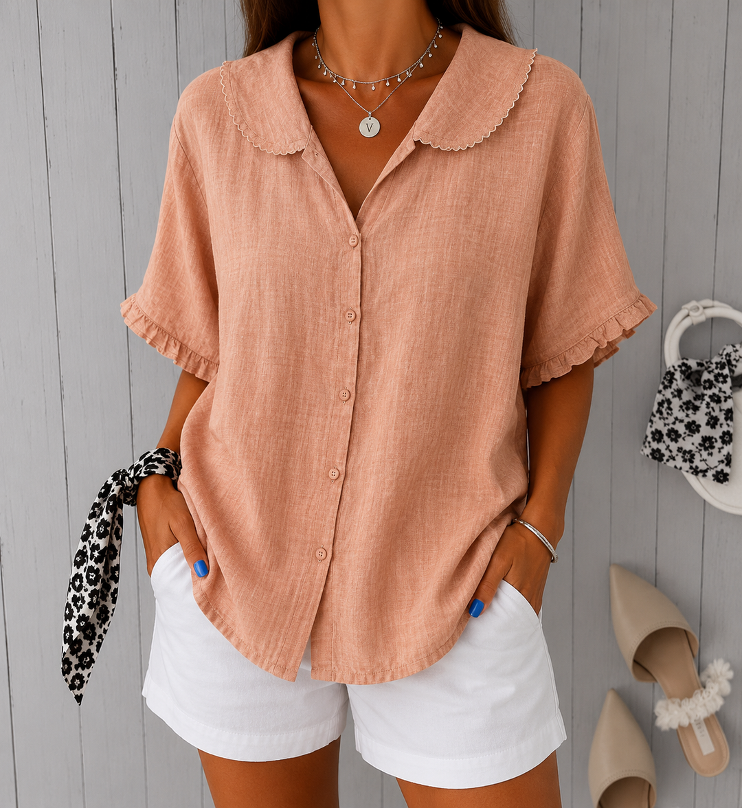 Winifred | The Scalloped Collar Airy Blouse